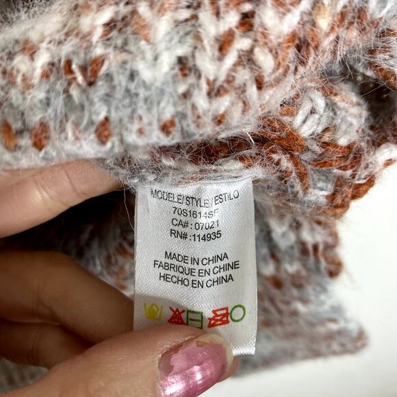 RD Style Eyelash Fringe Chunky Knit Marled Sweater Size XL - Picture 4 of 6